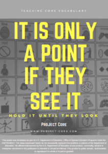 teaching core vocabulary posters
